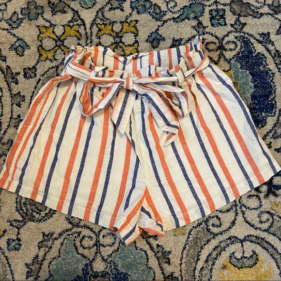 Charlotte Russe Pants - EUC Paper Bag Striped Shorts